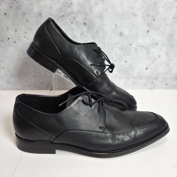 Kenneth Cole Black Swift N Shore Mens Dress Shoes 8.5 M Man-Made Upper - Picture 1 of 9